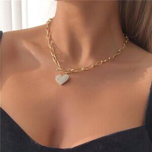 18K Gold-Plated Heart Pendant Necklace